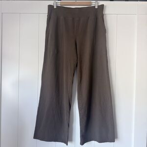 Pact Organic Cotton Wide Leg Lounge Pants Sz XL Brown Sustainable Athleisure
